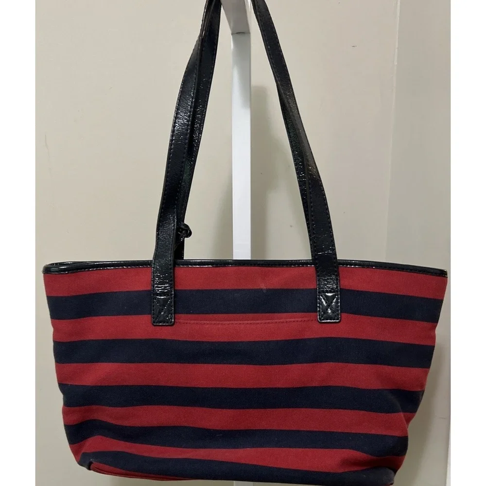 Michael Kors Jet Set Purse Tote Red Blue Strap Jet Set‎ Cloth Canvas